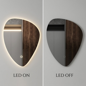 Arko Bathroom Teardrop LED Mirror with Lights 500x700mm - Wall Mounted Vanity Mirror -Bathroom mirror Illuminated LED mirror