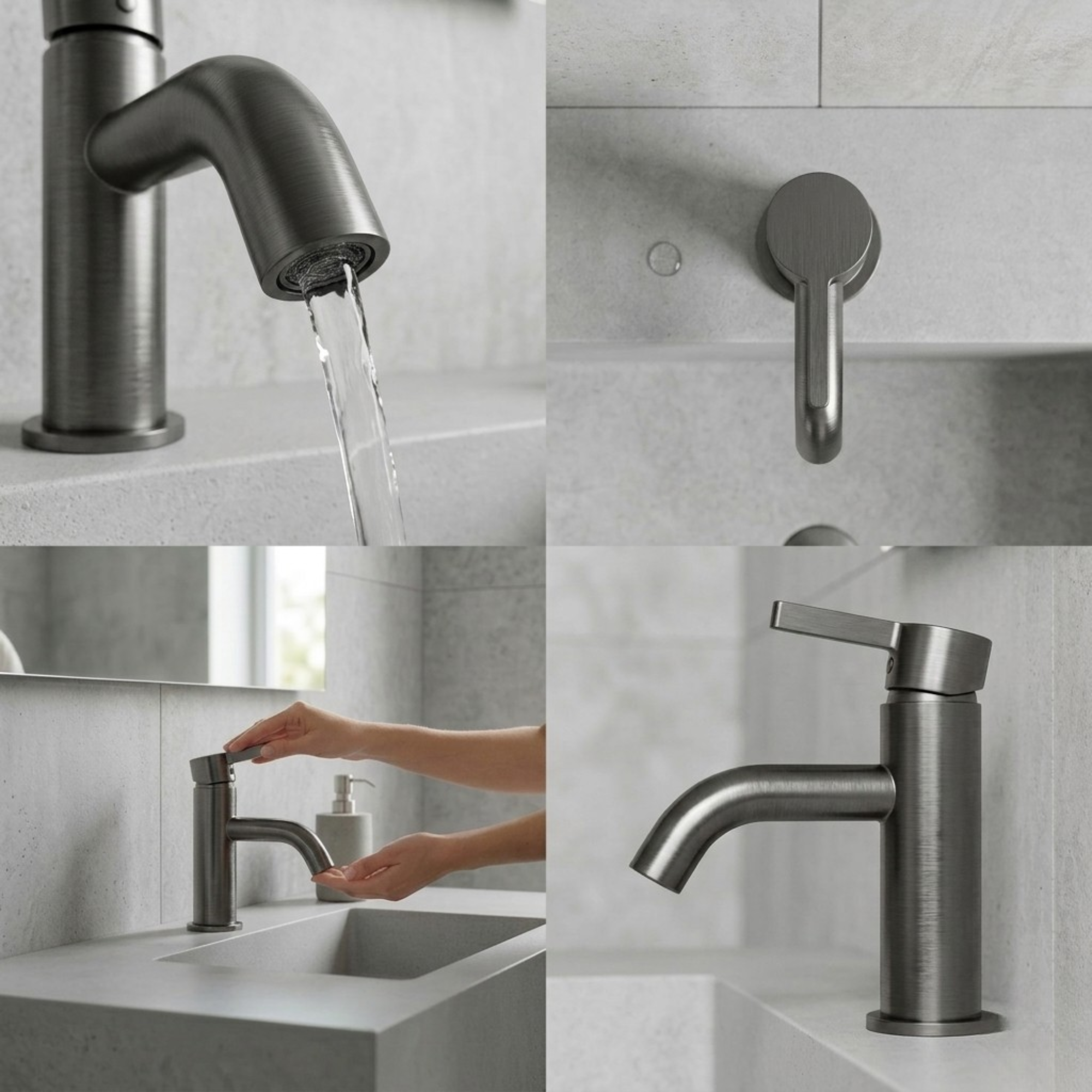 Arlo Round Basin Mixer Tap Gunmetal