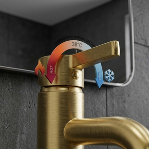 Arlo Round Basin Mixer Tap Brass