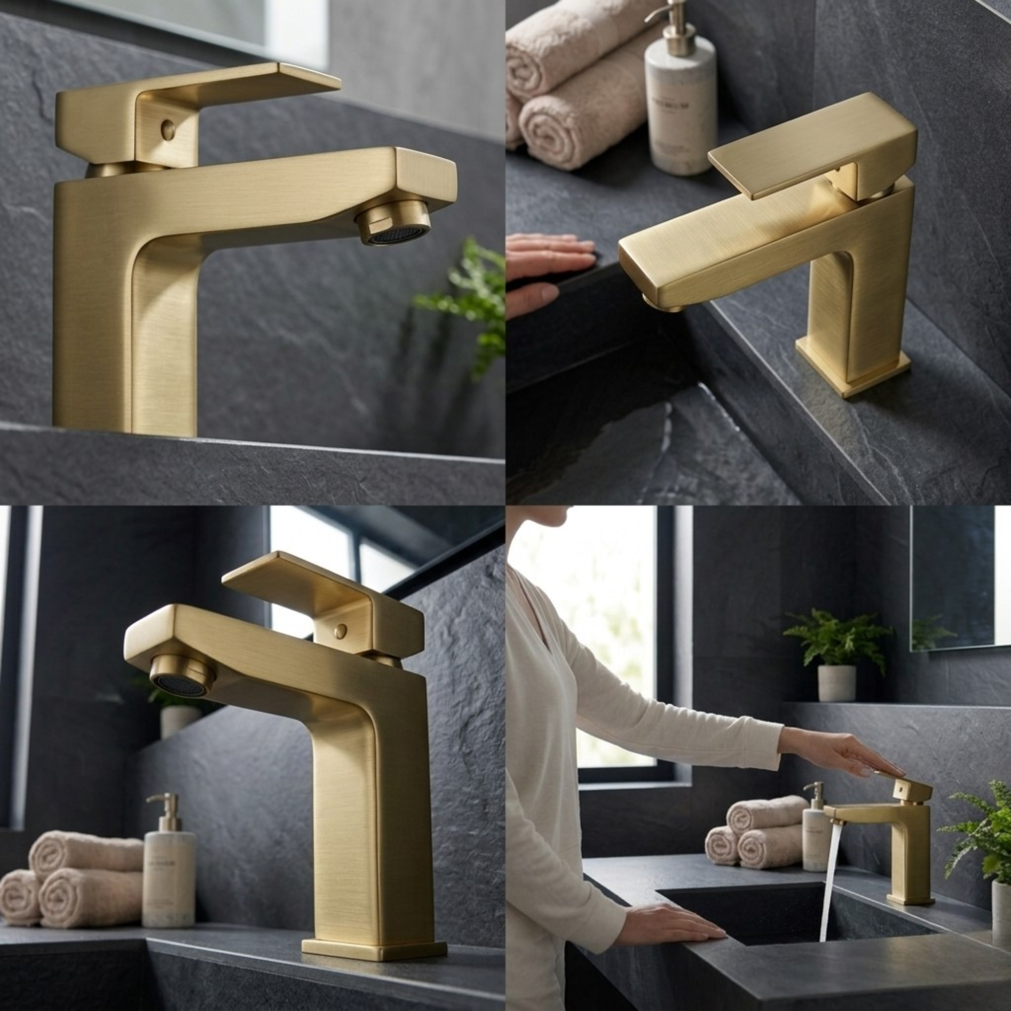 Verda Basin Mixer Tap Brushed Brass