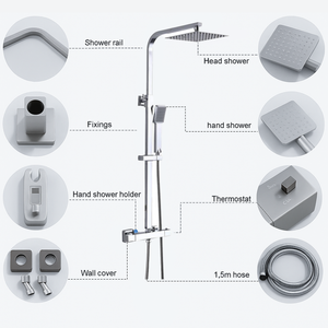 Arko Bathroom Vista Mixer Shower & Basin Mixer Tap Sets with Bath Shower Waste – Chrome