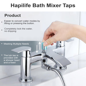 Capri Bath Shower Mixer Tap with Shower Kit – Chrome