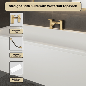 Arko Vista Complete Bathroom Suite -  Brass