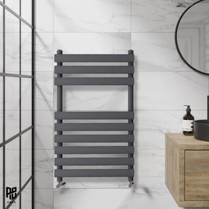 Arko Heated Towel Rail – 500 x 800mm – Straight Bars – Black