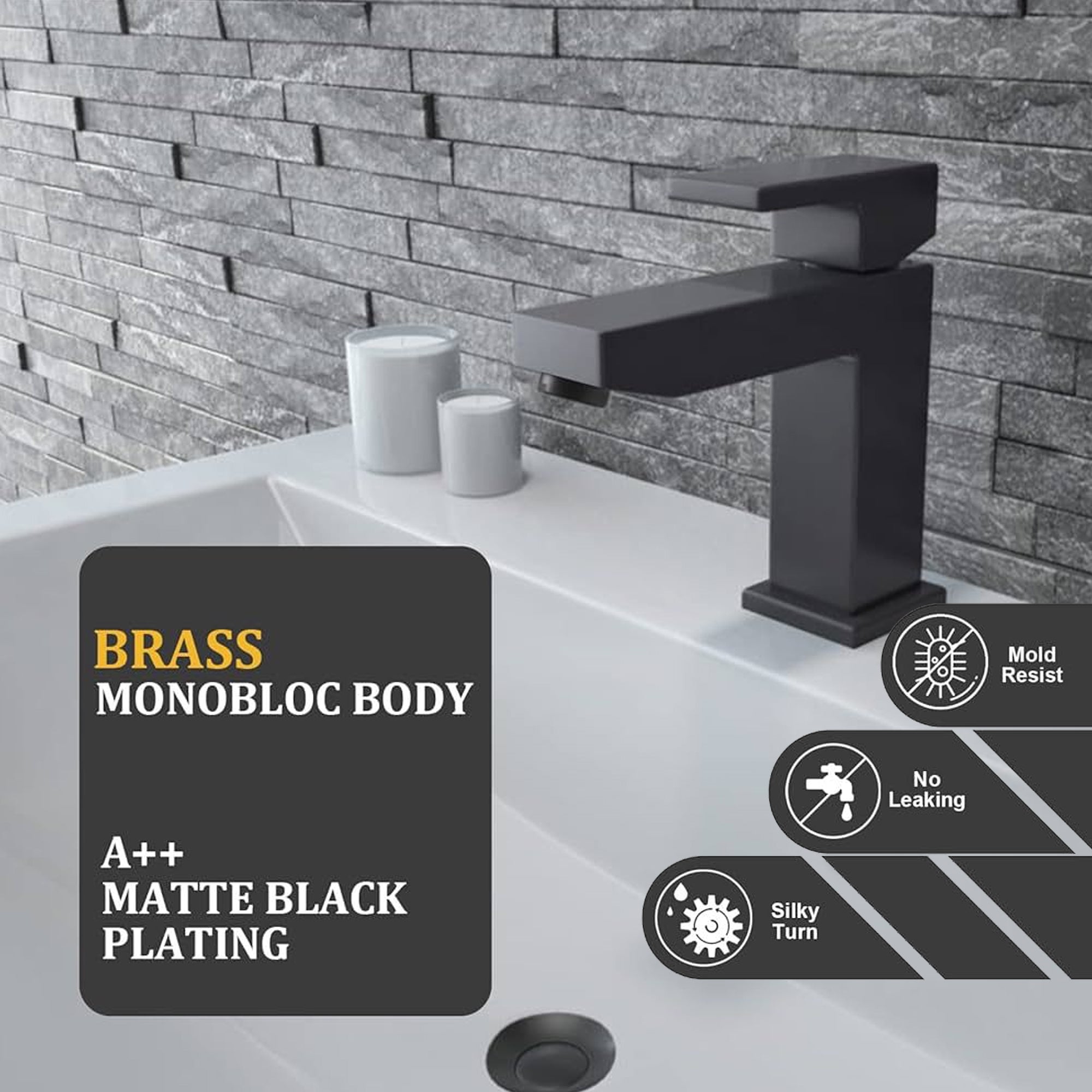 Arko Bathroom Verda Mixer Shower & Basin Mixer Tap Sets with Bath Shower Waste – Black