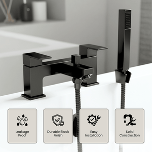ARKO Verda Bath Shower & Basin Mixer Tap Set – Black