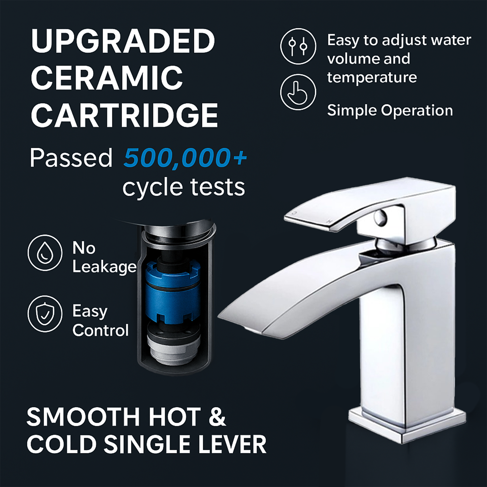 ARKO Vista Bath Tap and Basin Mixer Tap Set - Chrome