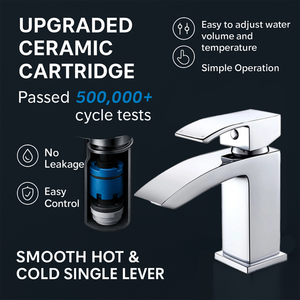 ARKO Vista Bath Tap and Basin Mixer Tap Set - Chrome