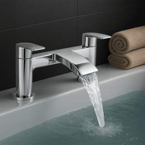 Arko Capri Bath and Basin Mixer Tap with Bath Waste Set - Chrome