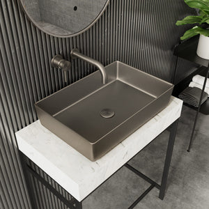 Countertop Basin, 526x346x120mm, Stainless Steel – Bronze