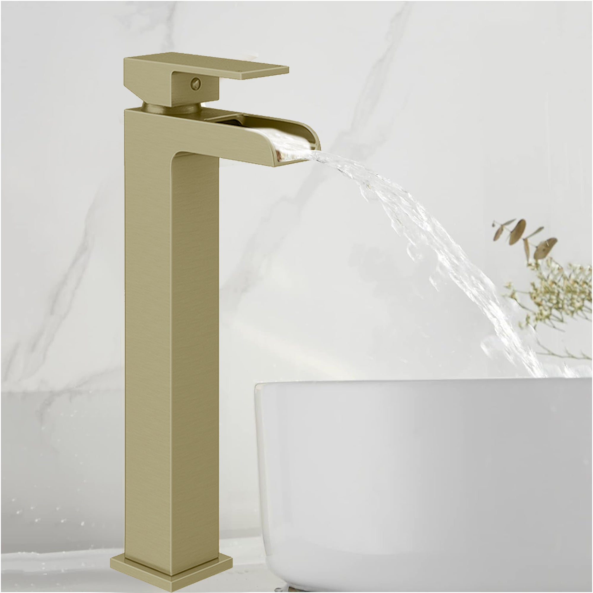 High Rise Mono Basin Mixer Tap – Brass