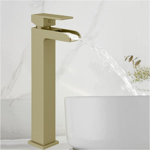 High Rise Mono Basin Mixer Tap – Brass