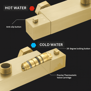 ARKO Vista Basin Mixer Tap, Bath Filler & Handheld Shower Set with Bath Waste – Brass