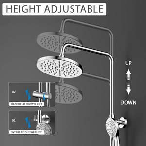 Arko Bathroom Capri Mixer Shower & Basin Mixer Tap Sets with Bath Shower Waste – Chrome
