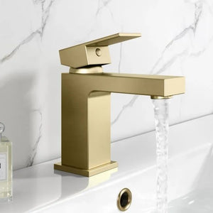 Verda Basin Mixer Tap Brushed Brass