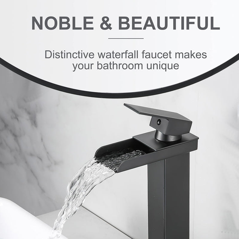 High Rise Mono Basin Mixer Tap – Black