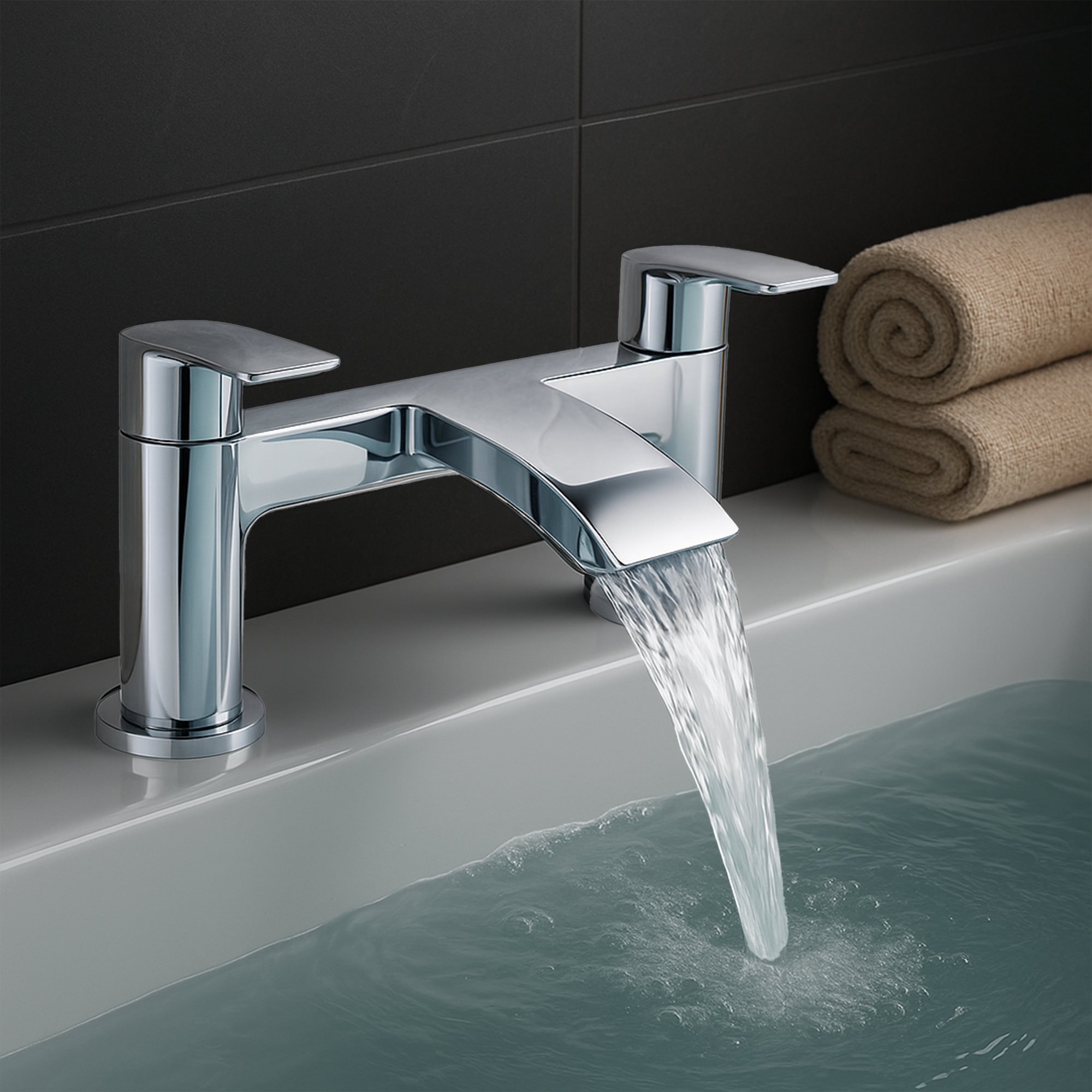 ARKO Capri Bath Filler & Mixer Shower Set - Chrome