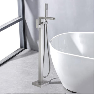 Floor-Mounted Freestanding Bath Shower Mixer – Chrome