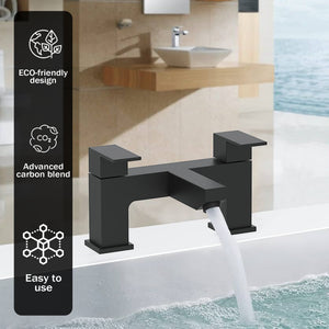 Verda Modern Bath Filler Tap – Black
