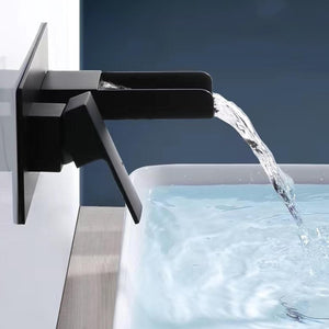 Wall Mounted Waterfall Bath Filler – Matte Black