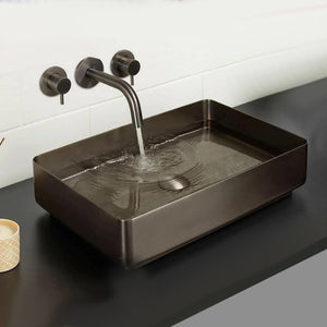 Countertop Basin, 526x346x120mm, Stainless Steel – Bronze