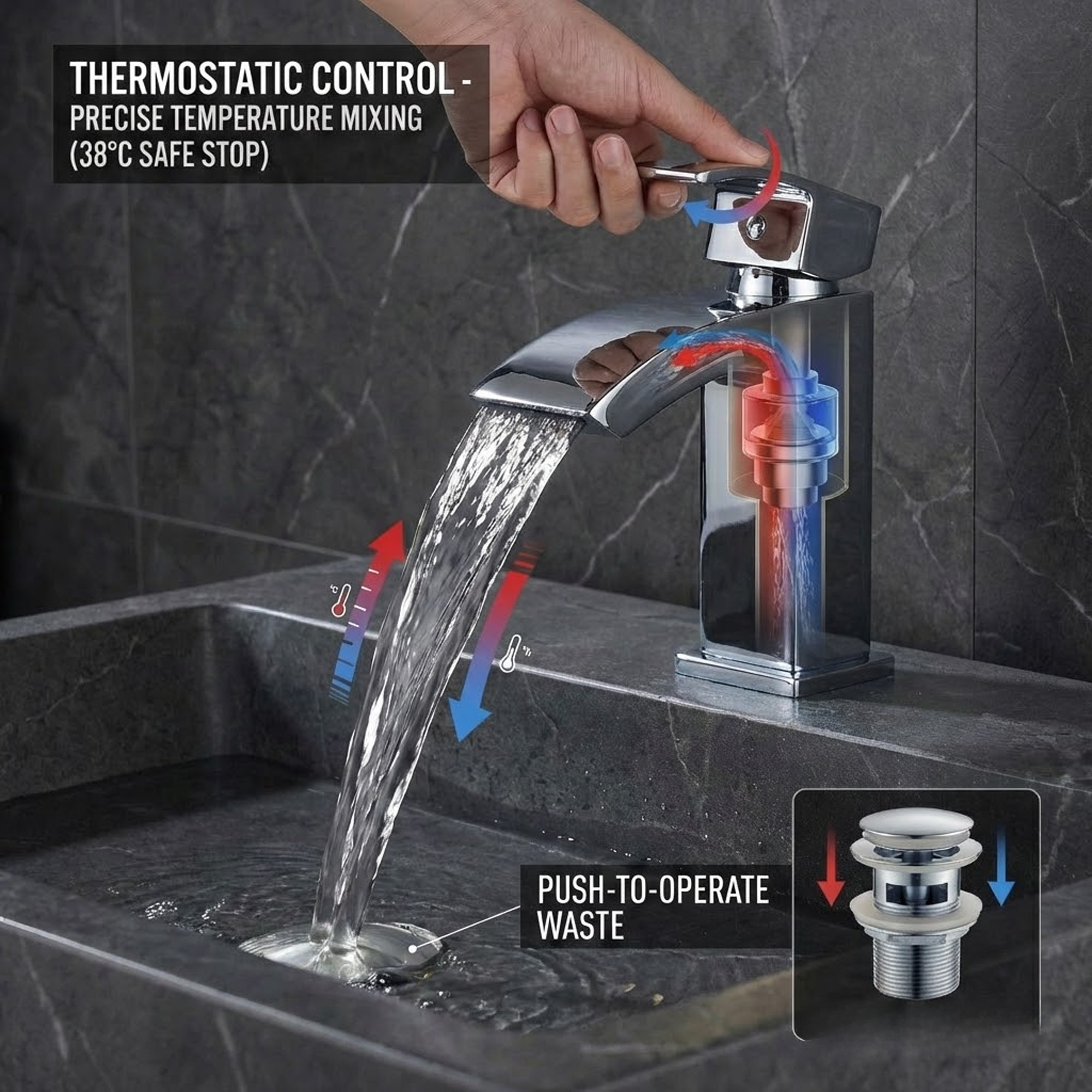 Arko Bathroom Vista Mixer Shower & Basin Mixer Tap Sets with Bath Shower Waste – Chrome