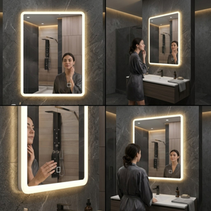 Arko Bathroom Mirror with LED Lights 500x700mm - Wall Mounted Vanity Mirror