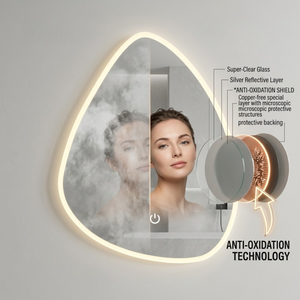Arko Bathroom Teardrop LED Mirror with Lights 500x700mm - Wall Mounted Vanity Mirror -Bathroom mirror Illuminated LED mirror