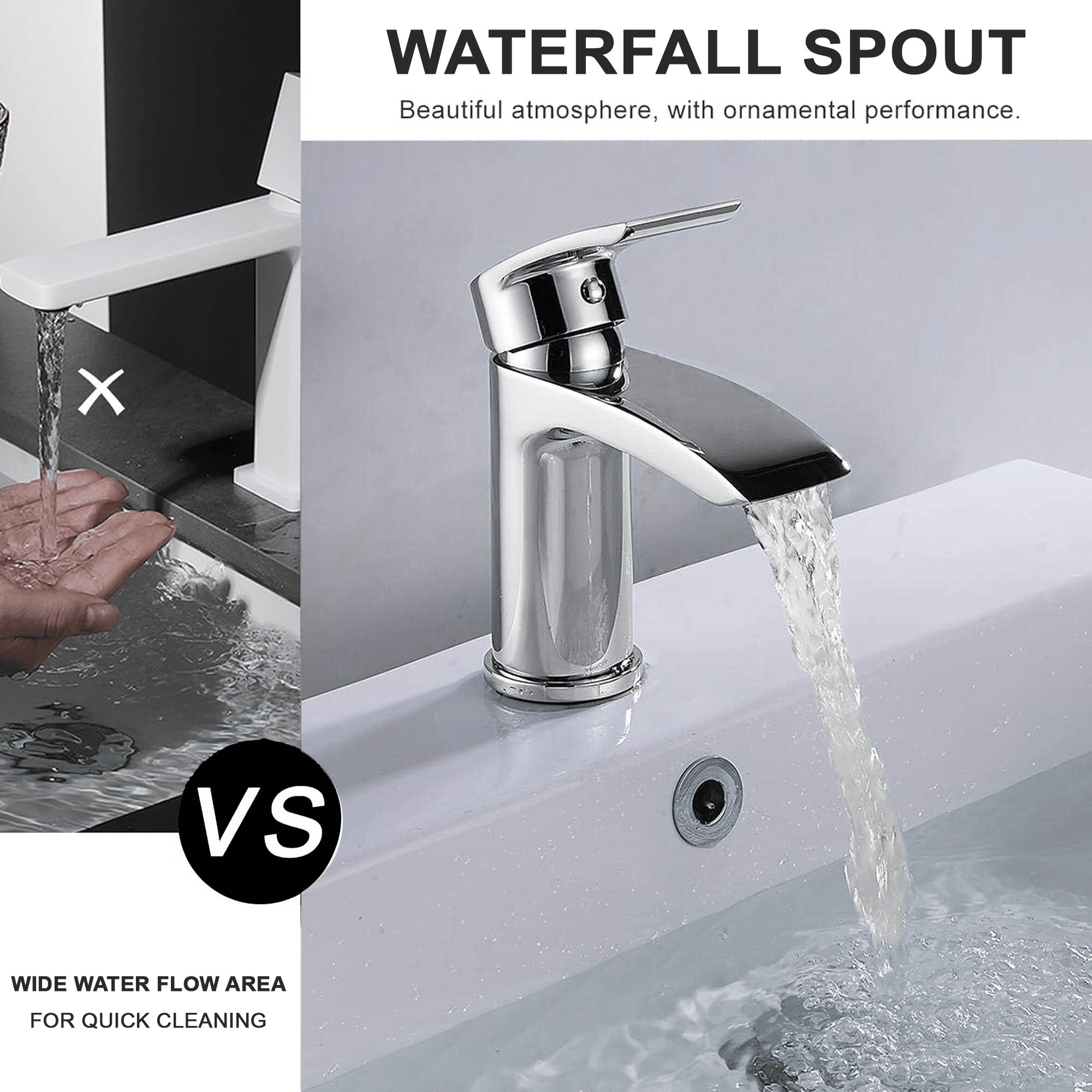 Arko Bathroom Capri Mixer Shower & Basin Mixer Tap Sets with Bath Shower Waste – Chrome
