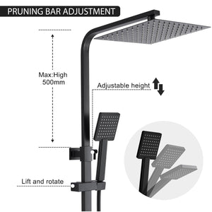 Arko Bathroom Verda Mixer Shower & Basin Mixer Tap Sets with Bath Shower Waste – Black