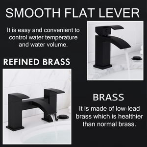 ARKO Vista Bath Filler & Mixer Shower Set – Black