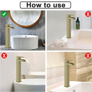 High Rise Mono Basin Mixer Tap – Brass