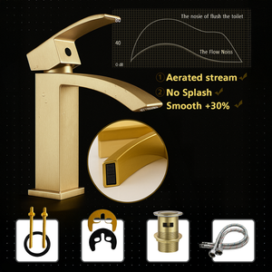 ARKO Vista Bath Filler & Hand Shower Set – Brass