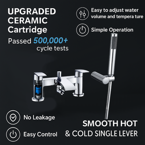 Arko Capri Basin Mixer Tap & Bath Shower Set with Bath Waste – Chrome