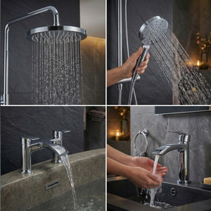 ARKO Capri Bath Filler & Mixer Shower Set - Chrome