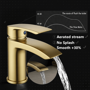Arko Capri Bath and Basin Mixer Tap with Bath Waste Set - Brass