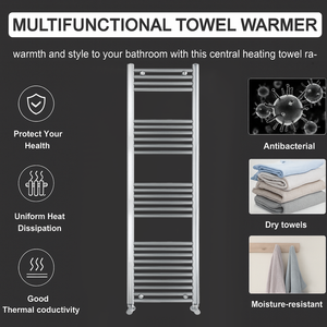 ARKO Chrome Heated Towel Rail 600x1600mm – Wall Mounted Ladder Radiator
