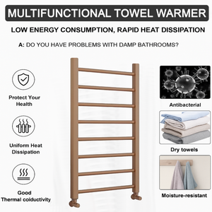 Arko Heated Towel Rail –Bronze– 500 x 800mm – Straight Bars