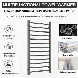 Arko Heated Towel Rail -Gumental– 500 x 1200mm – Straight Bars