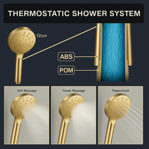 ARKO Capri Bath Filler & Hand Shower Set – Brass