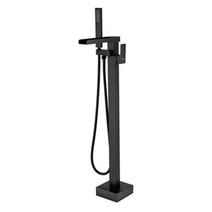Floor Mounted Freestanding Bath Shower Mixer – Matte Black