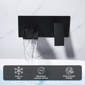 Wall Mounted Waterfall Bath Filler – Matte Black