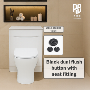 Arko Vista Complete Bathroom Suite -  Black