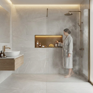 ARKO Shower Niche with LED Light Wall Insert, Bathroom Shower Storage Shelf, Bronze