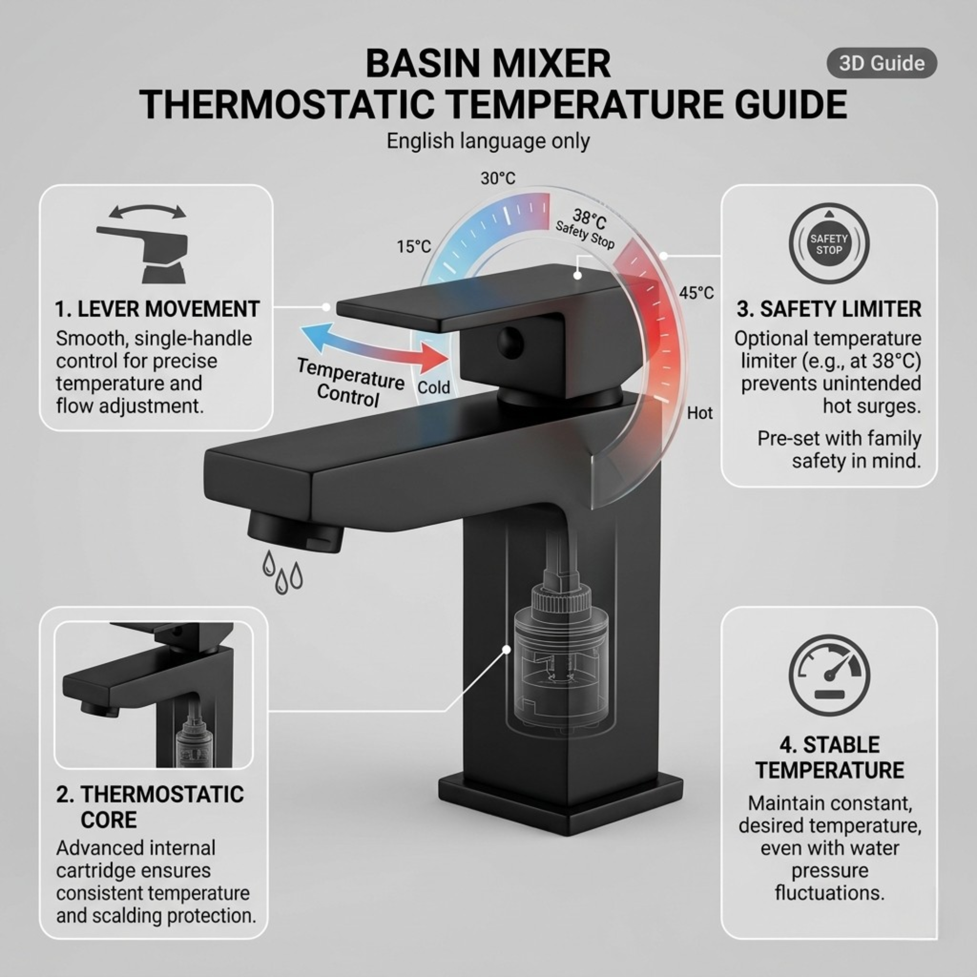 Verda Basin Mixer Tap