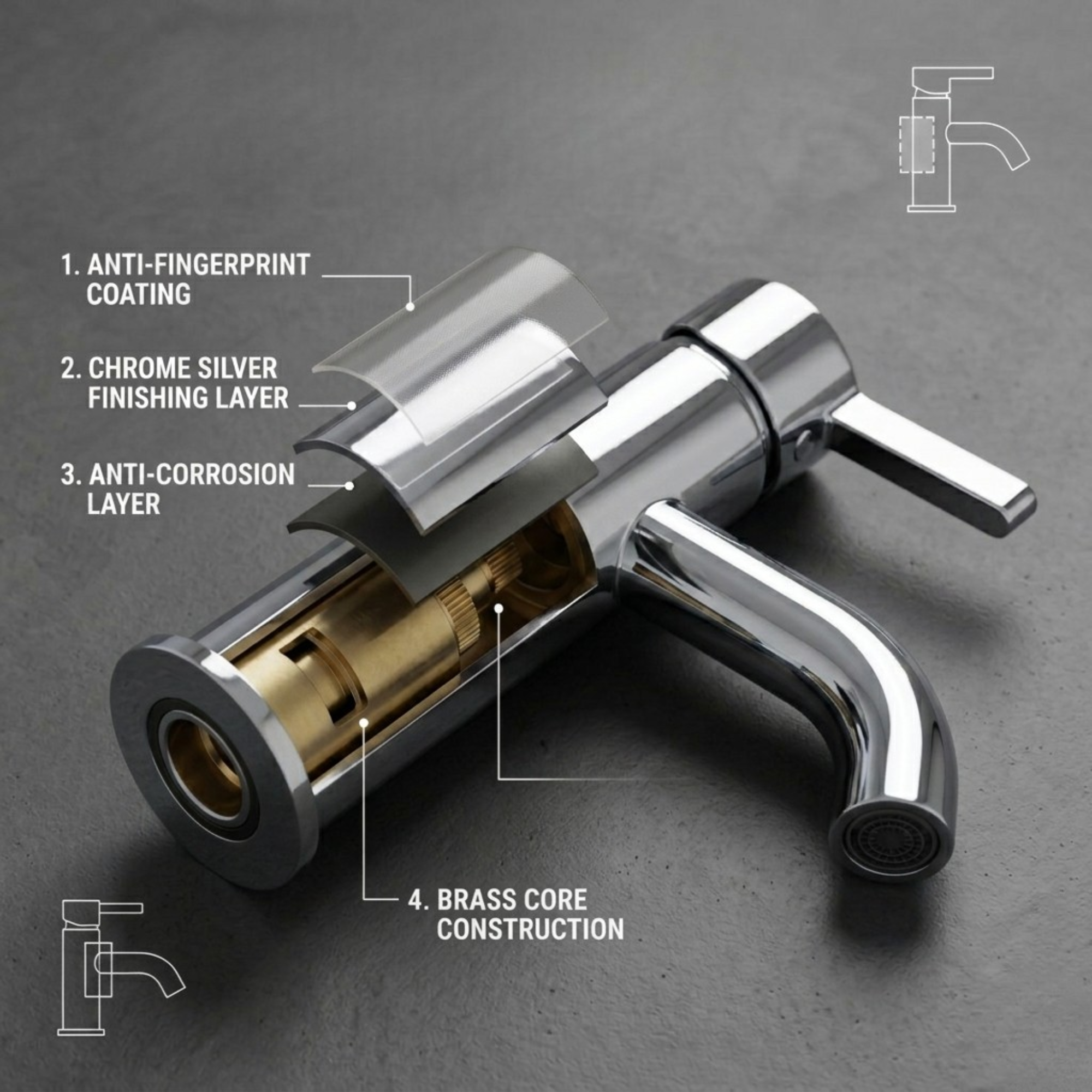 Arlo Round Basin Mixer Tap Chrome
