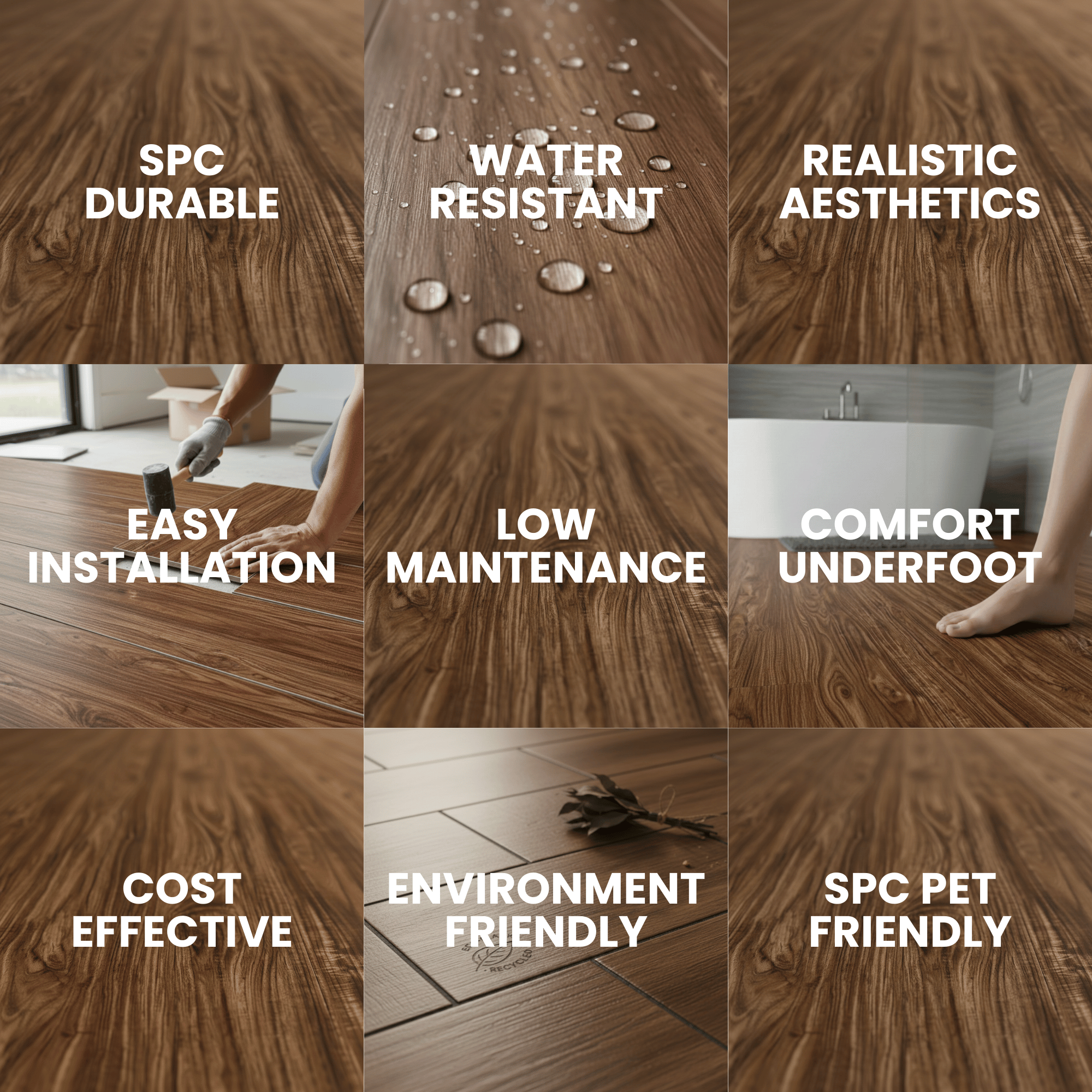ARKO SPC Vinyl Click Flooring – American Oak, 2.2m² Pack, 5.35mm Thick, 0.55mm Wear Layer