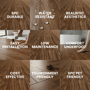 ARKO SPC Vinyl Click Flooring – American Oak, 2.2m² Pack, 5.35mm Thick, 0.55mm Wear Layer