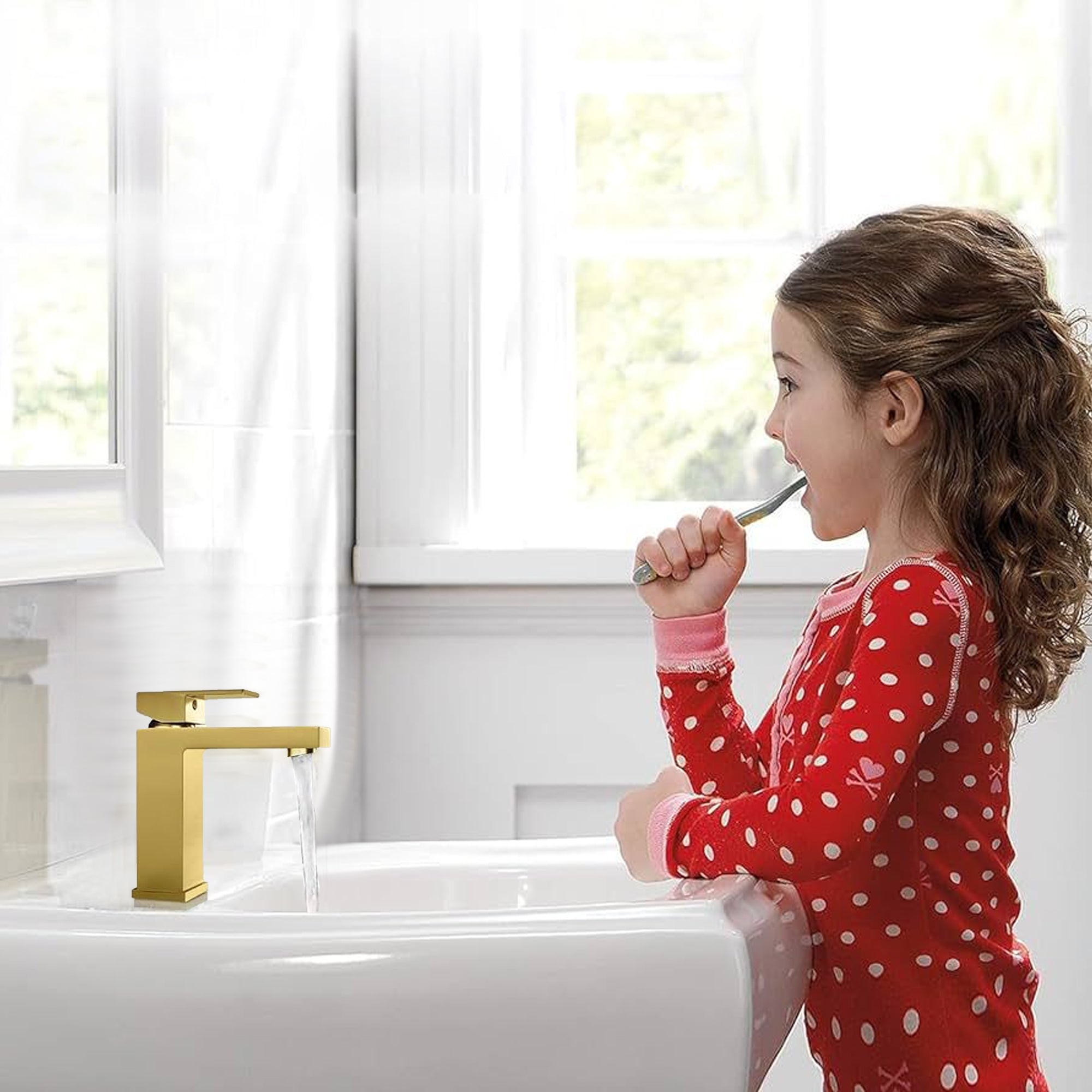 Verda Basin Mixer Tap Brushed Brass