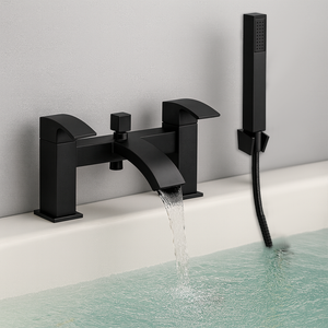 ARKO Vista Bath Shower & Basin Mixer Tap Set – Black